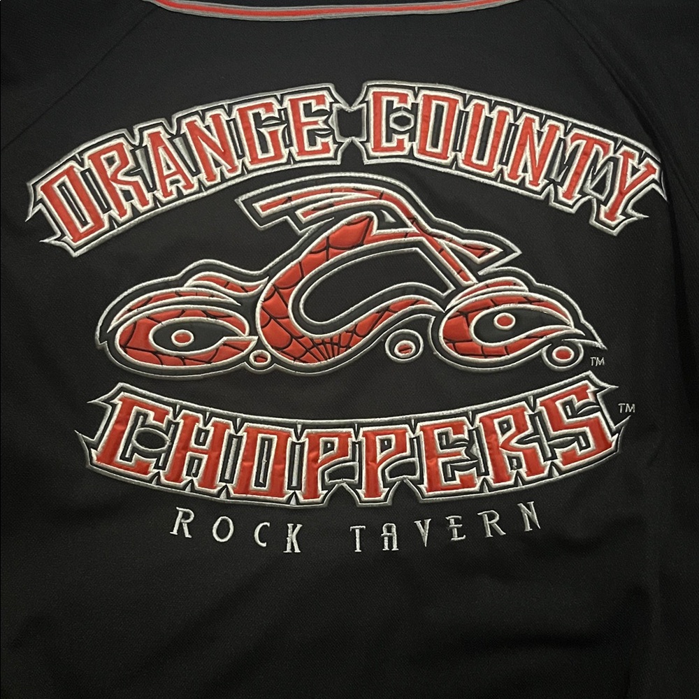 Orange County Choppers New York Rock Tavern Black and Red Large Jersey